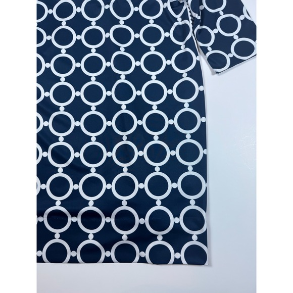 Gretchen Scott Navy White Circle Pattern Everyday Dress XL Preppy Boutique - Picture 12 of 12